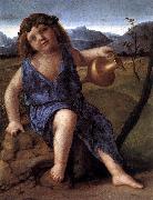 BELLINI, Giovanni Young Bacchus ffh oil painting on canvas